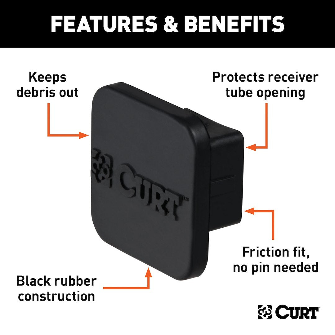 CURT Trailer Hitch Cover (22271) – Hitch Size: 1-1/4 Inch