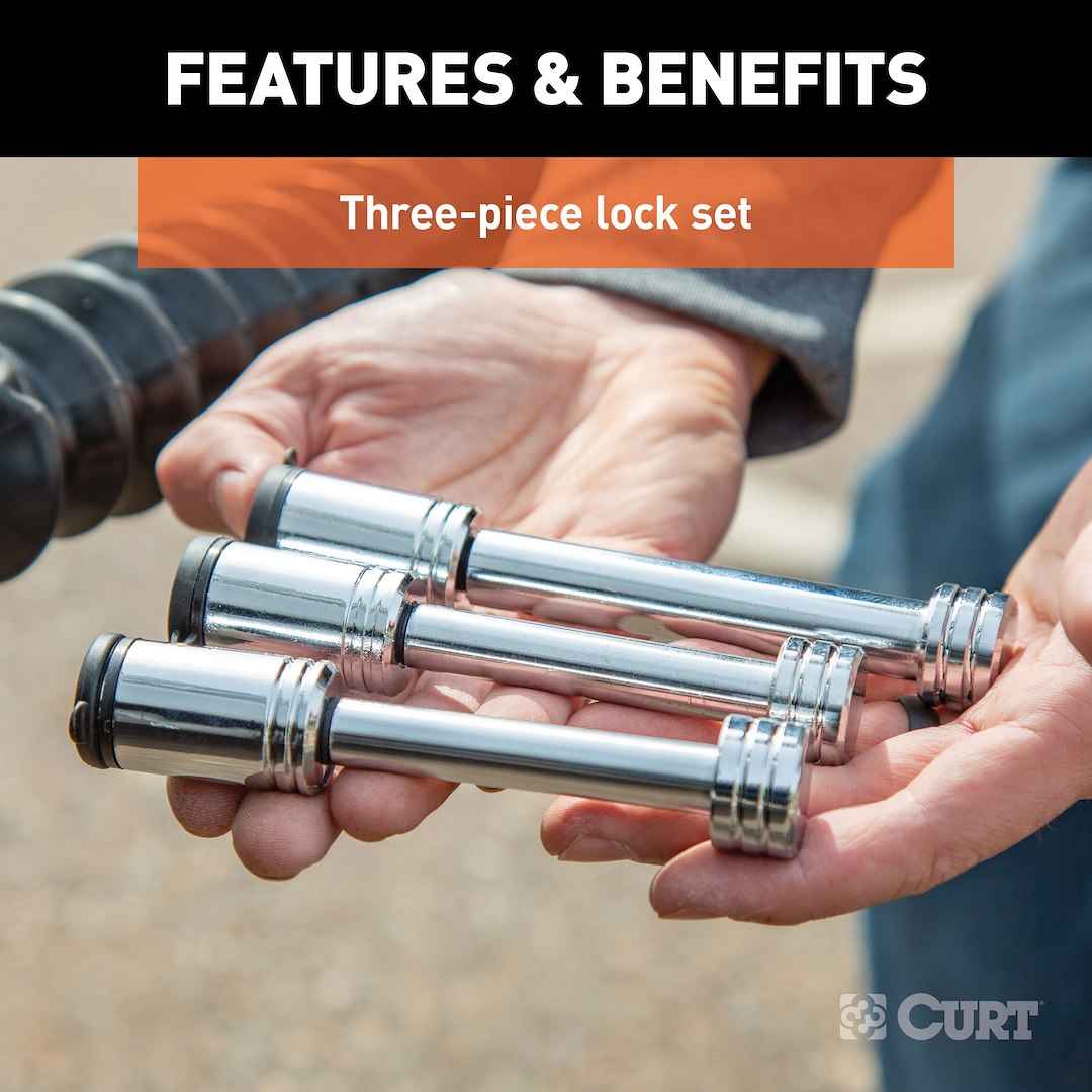 CURT 70005 Rambler 2-1/2-Inch Receiver Lock Set