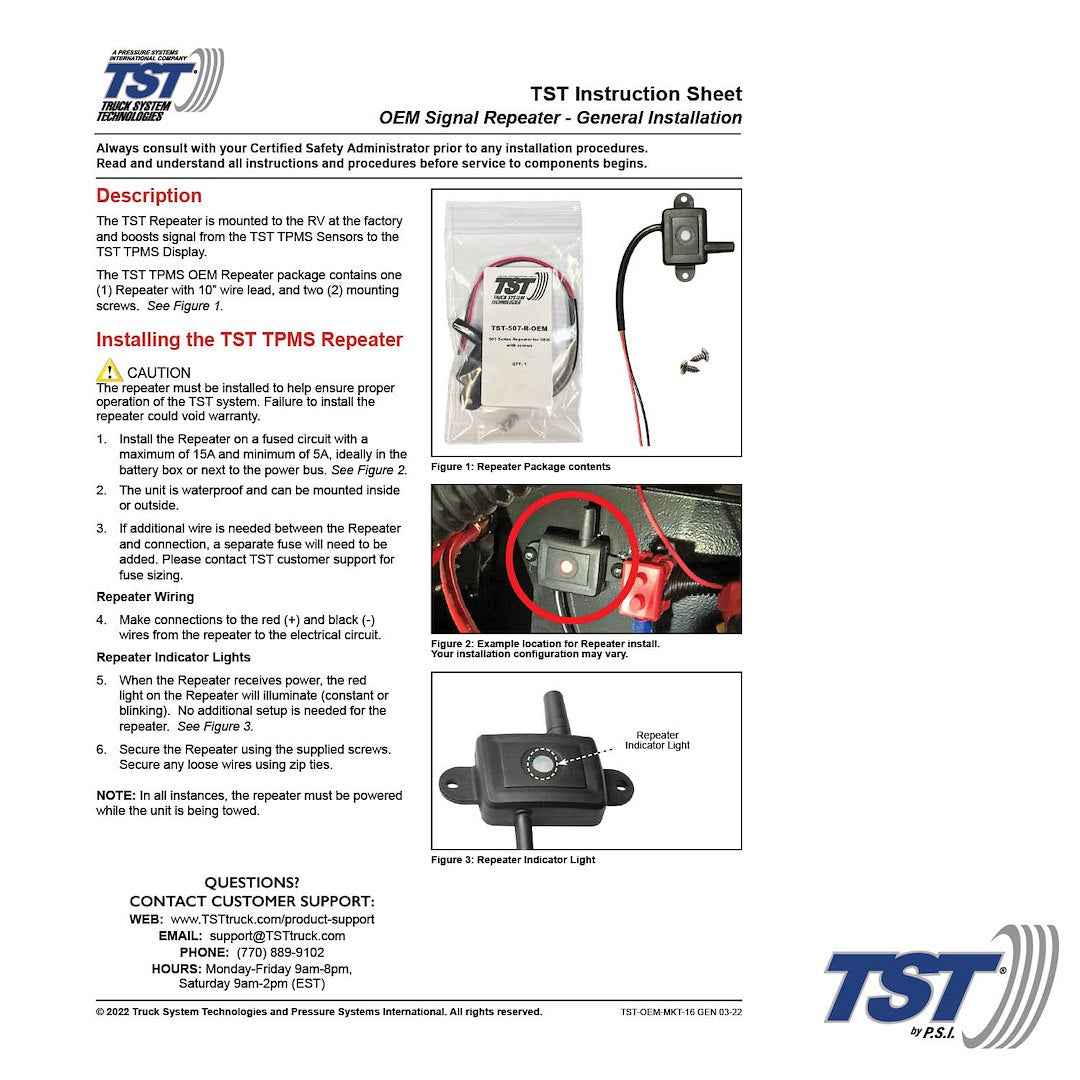 TST TST-507-R 507-Series TPMS Signal Booster - 12V