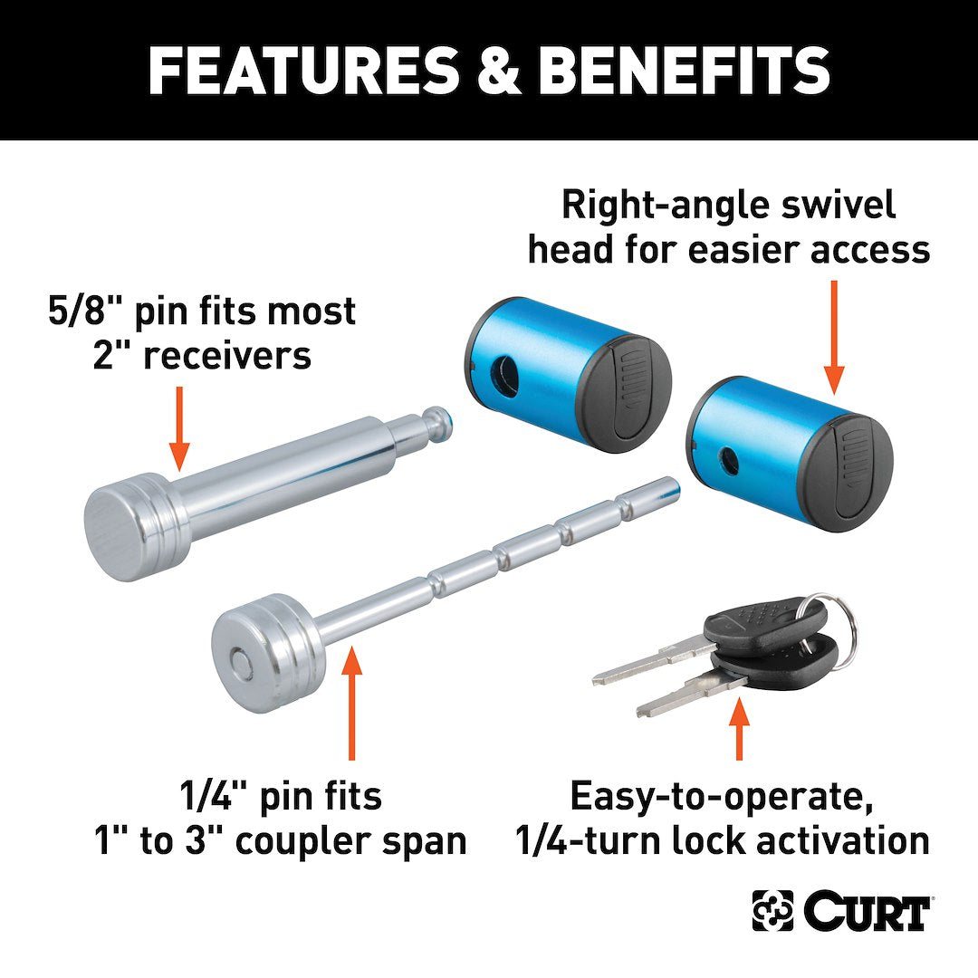 Curt 23505 Trailer Coupler Lock - image 2