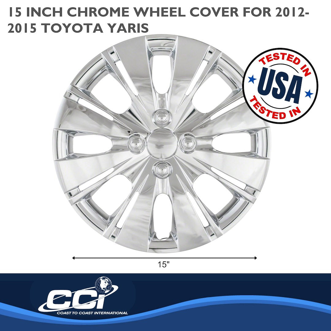 Coast To Coast 50915C Yaris Chrome Split-Spoke Covers - image 2