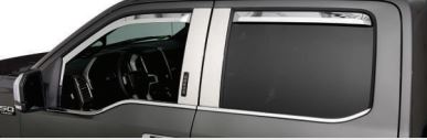 Putco 480025 Element Chrome Polycarbonate Tape-On Rainguards