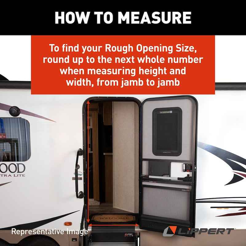 30" x 72" Polar White RV Entry Door with Window and Screen Door