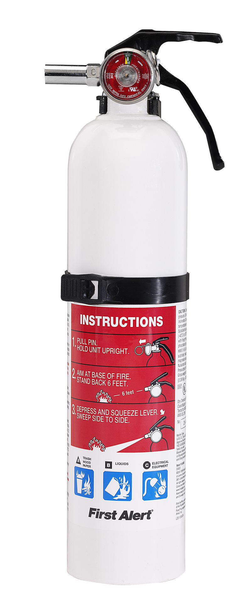 First Alert FE1A10GOWA Marine Fire Extinguisher 2.5 lb UL Rated 1-A:10-B:C