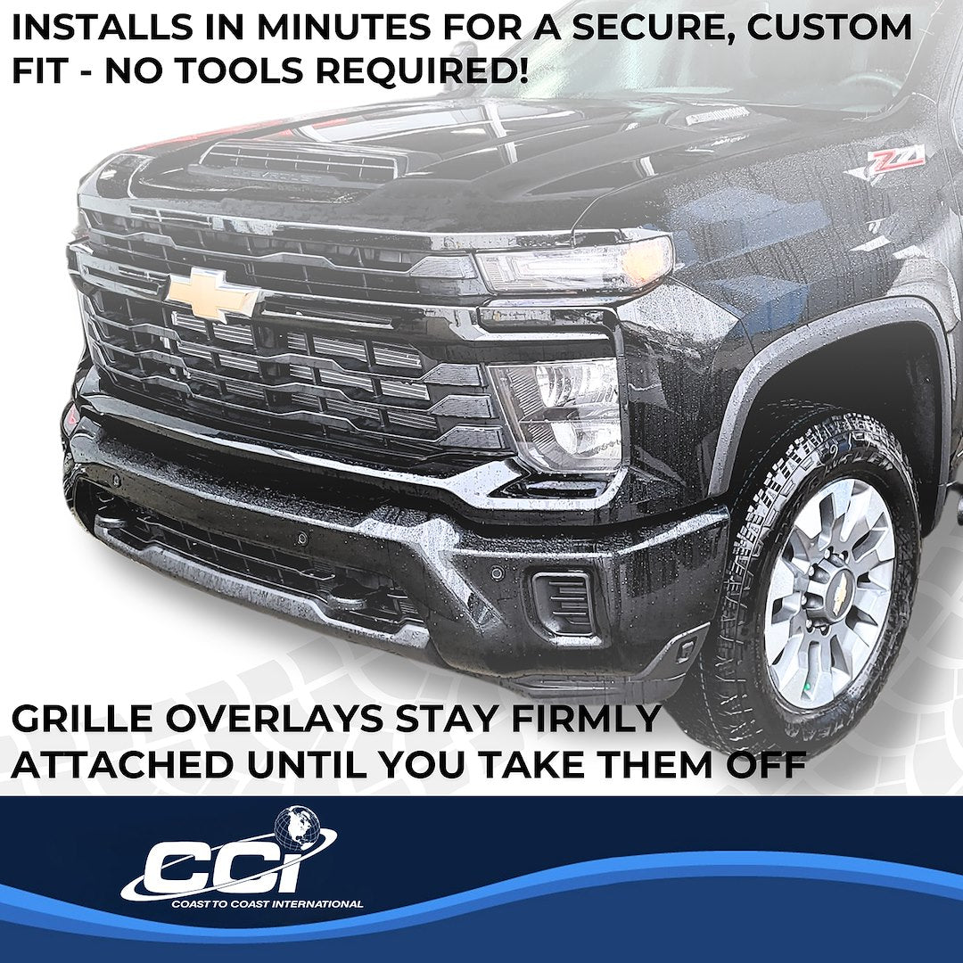 Coast To Coast GI208BLK Silverado 2500 Black Grille Overlay - image 4