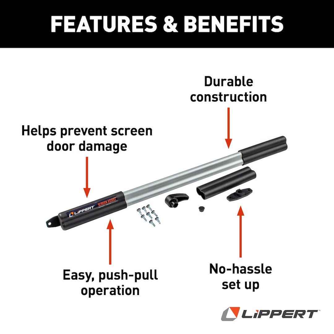 Lippert 2021000090 Adjustable Screen-Door Push Bar - 26–30 in