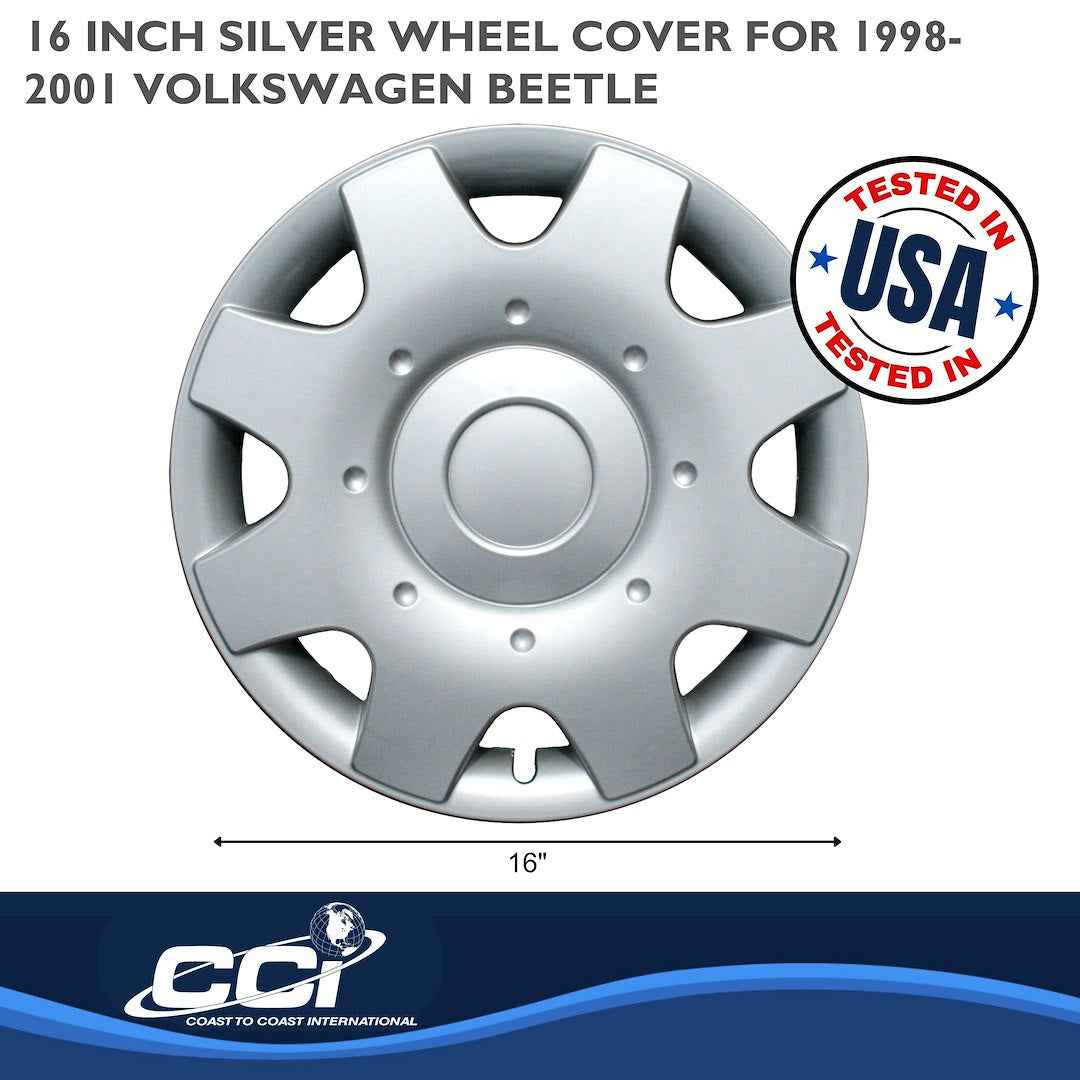 Coast To Coast 18016S Beetle 16-Inch Silver Wheel Covers