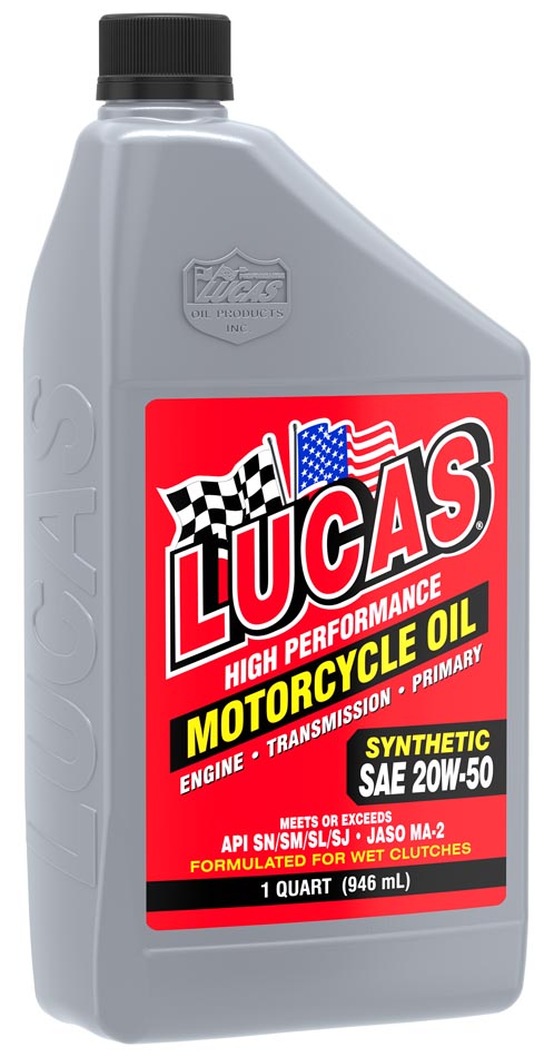 Lucas Oil 10702 20W-50 Synthetic Motorcycle Oil
