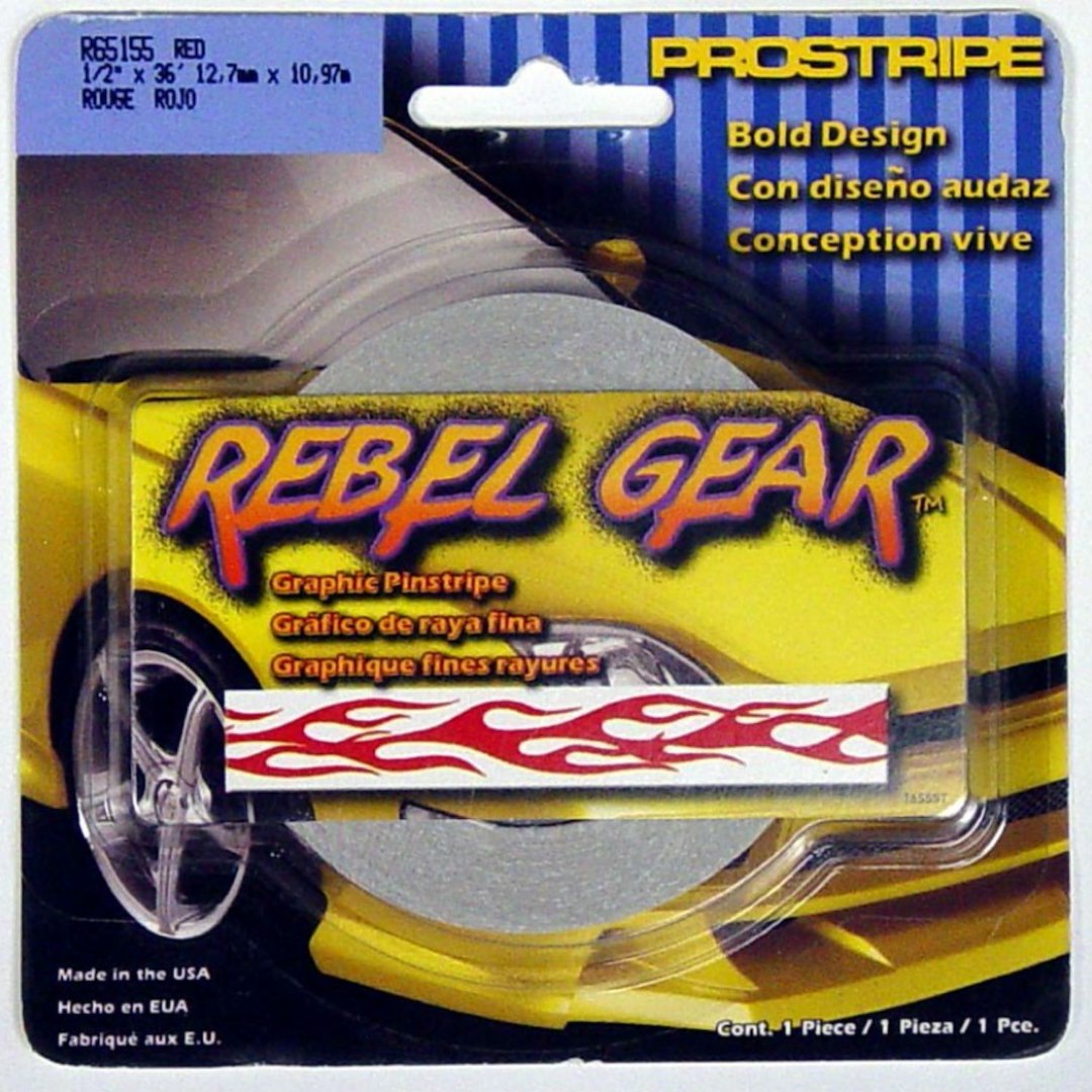 Trimbrite R65155 Red Rebel Flame Pinstripe Tape