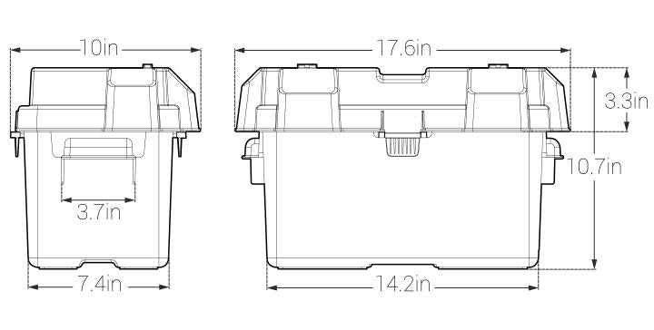 Group 24–31 Snap-Top Battery Box Vented – NOCO BG31 (HM318BKS)