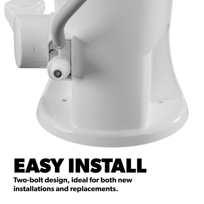Dometic 320 Series RV Toilet – Bone, 18" Height, Pedal Flush, 302320083