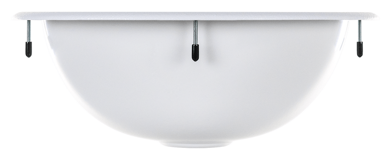 Oval Single Bowl Sink - 13.25" x 10.5" - Polar White ABS Plastic