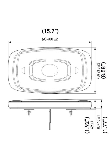 Hella 014565411 16-Inch LED Mini Warning Light Bar
