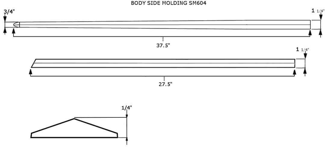 Coast To Coast SM604 Universal Chrome Side Molding Set