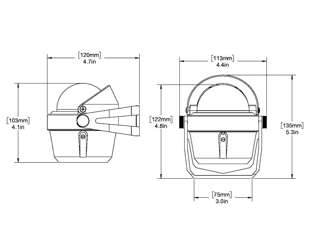 Ritchie B-51 Black Bracket-Mount Compass