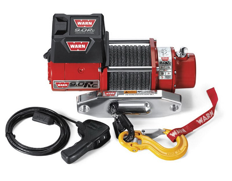 WARN 71550 9.0Rc Treuil de récupération de véhicule 9 000 lb – Corde synthétique de 15,2 m et guide-câble à dévidoir