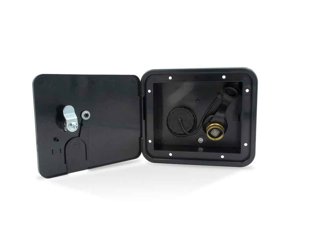B&B Molders 94255 Lockable Sewer Hose Storage Hatch - Black
