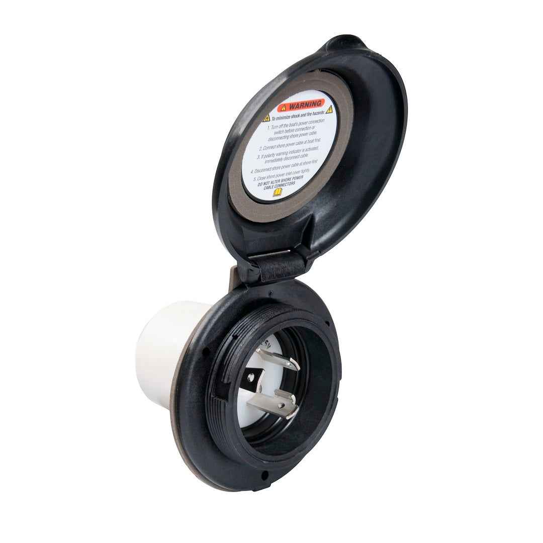 Marinco 304ELBRVBL Power Inlet Port - Black