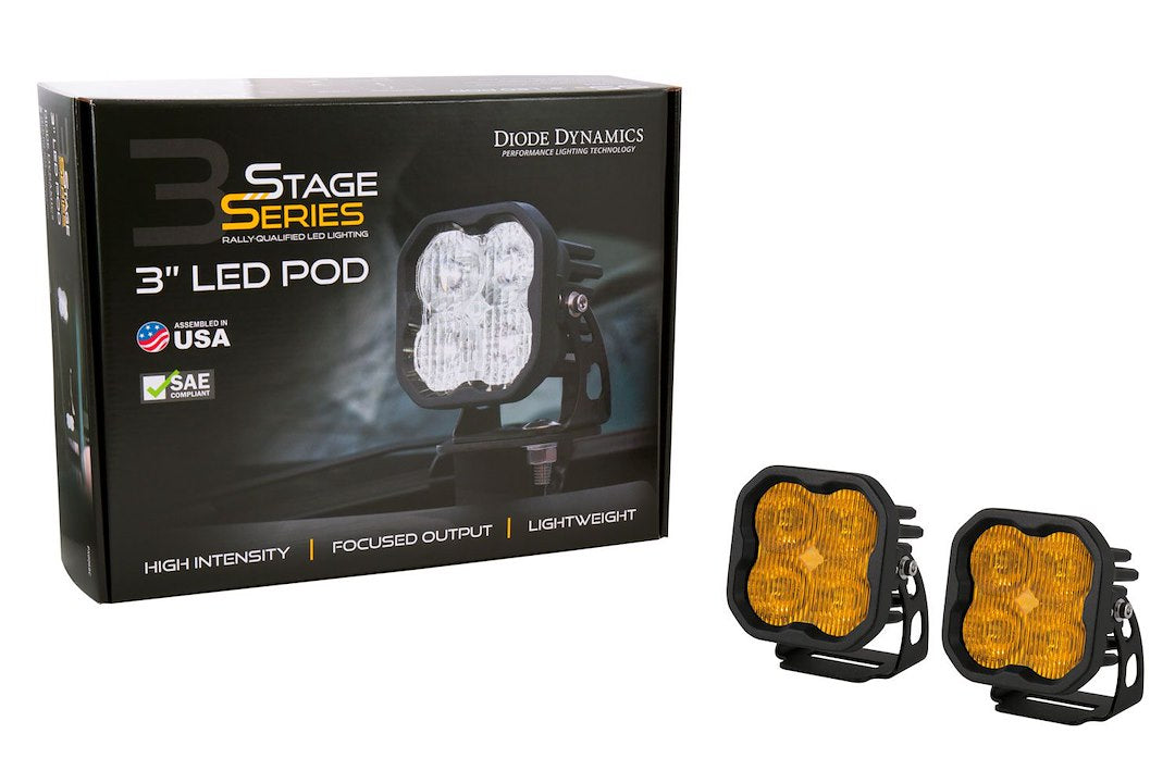 Diode Dynamics DD6910P SS3 Max Amber Fog Lights, Pair