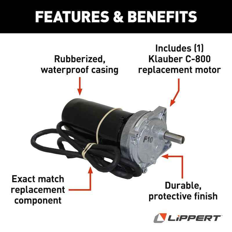 Lippert 138445 Stabilizer Jack Motor – Klauber C-800 Electric