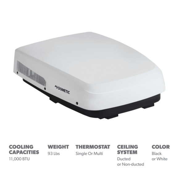 Dometic FreshJet 5 Rooftop RV Air Conditioner 11000 BTU White FJX5357MHEWHCS
