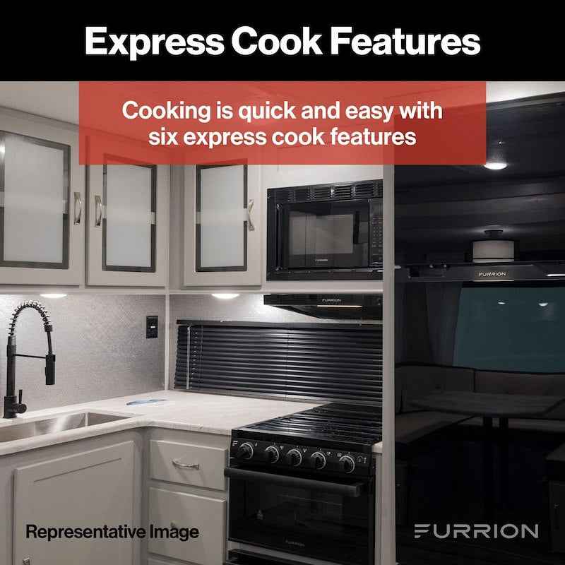 Furrion FMSN09-BL Microwave Oven 0.9 Cu Ft Black 900W