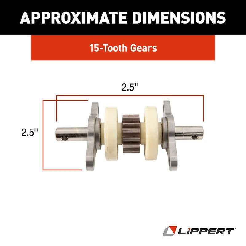 Slide Out Gear – 15 Tooth Spur Gear Pack for 2-1/2 Inch Systems