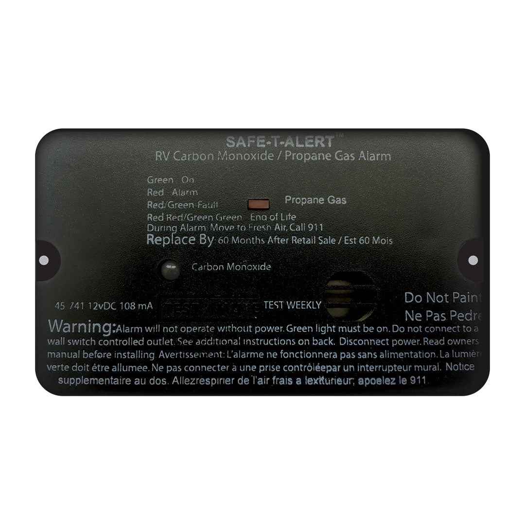 MTI 45-741 RV Carbon Monoxide/Propane Alarm - Black