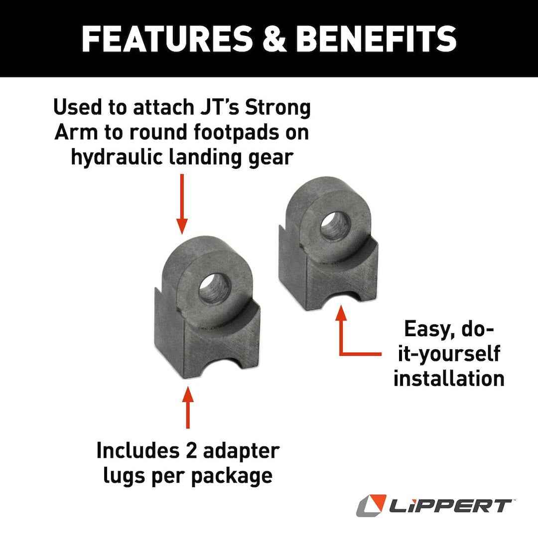 Lippert 314592 JT’s Strong Arm Round Foot-Pad Adapter