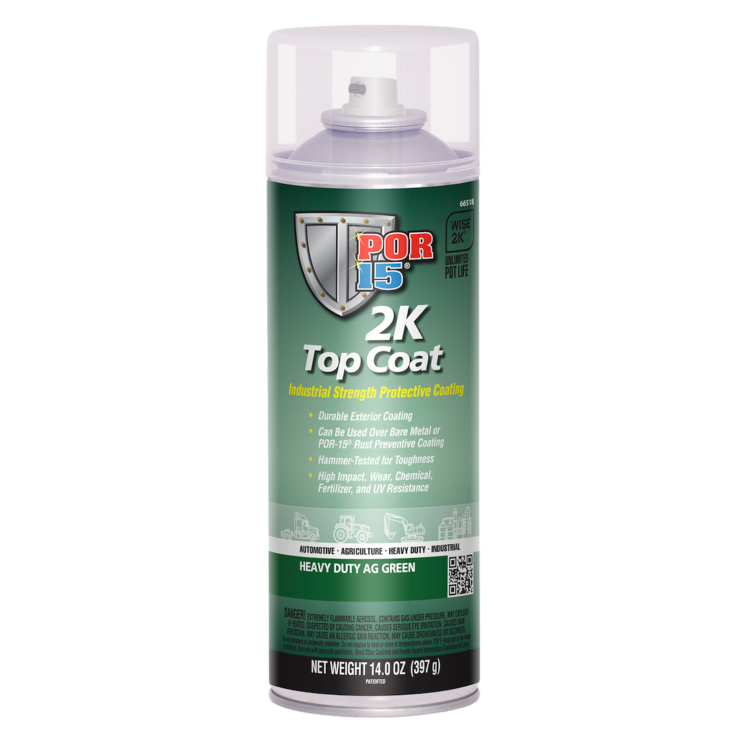 POR-15 66518 Moisture-Cured 2K Aerosol Top Coat, 500 mL