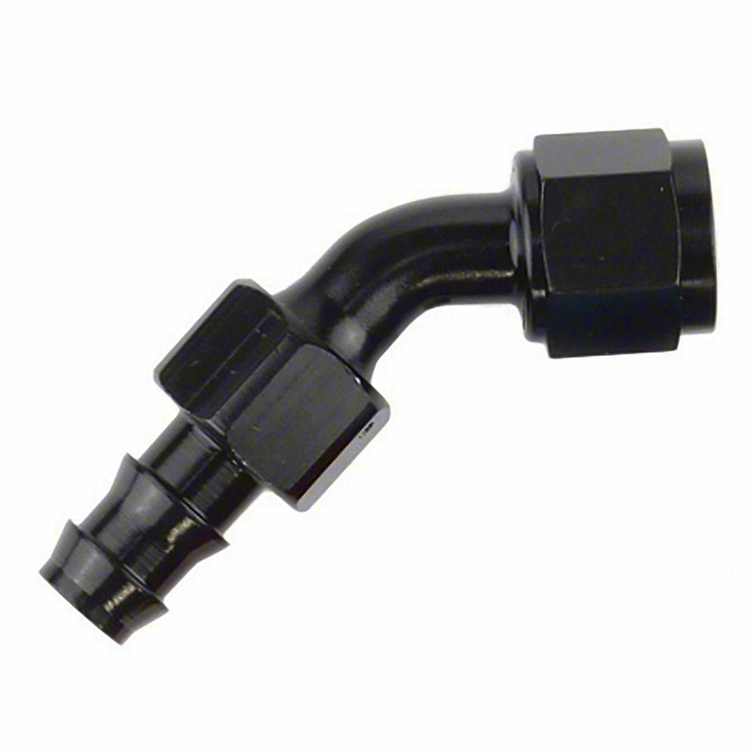 SpeedFX 520845BK Black Aluminum 45-Degree -8 AN Hose End