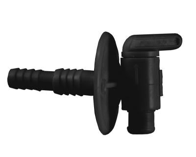 JR Products Fresh Water Shut Off Valve (0462415) – Color: Black