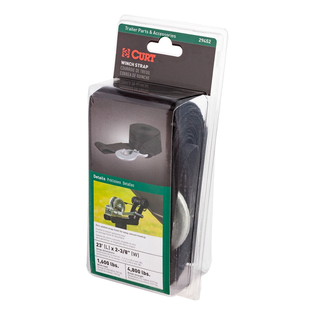 CURT 29452 23-Foot Polyester Winch Strap - image 2