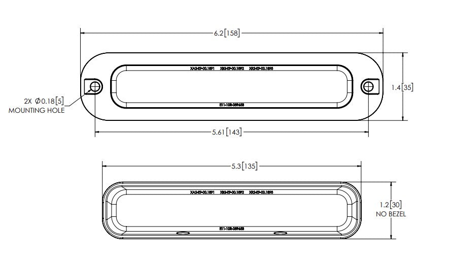 Ecco ED3705AB Six-LED Directional Mini Warning Bar