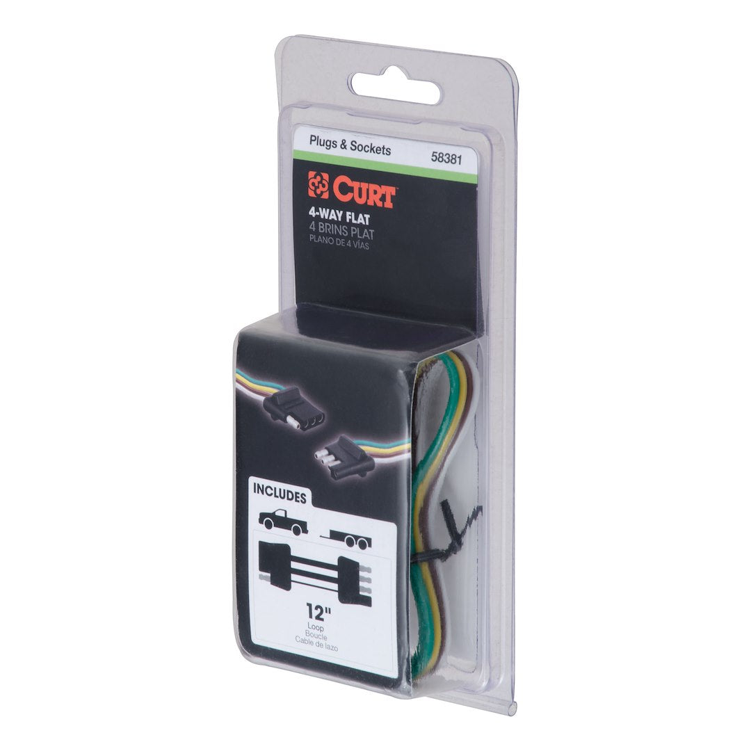 CURT Trailer/ Vehicle End 4 Flat Trailer Wiring Connector (58381)
