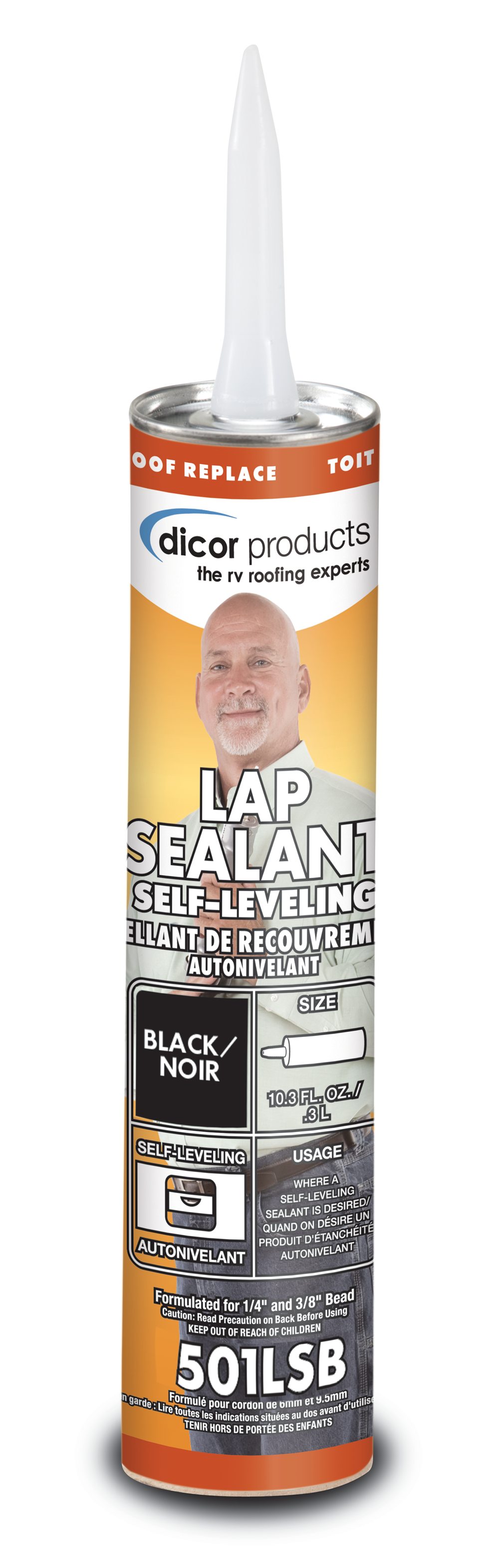Dicor Corp. Roof Sealant (501LSB1) – Unit Size: 10.3 Ounce Tube