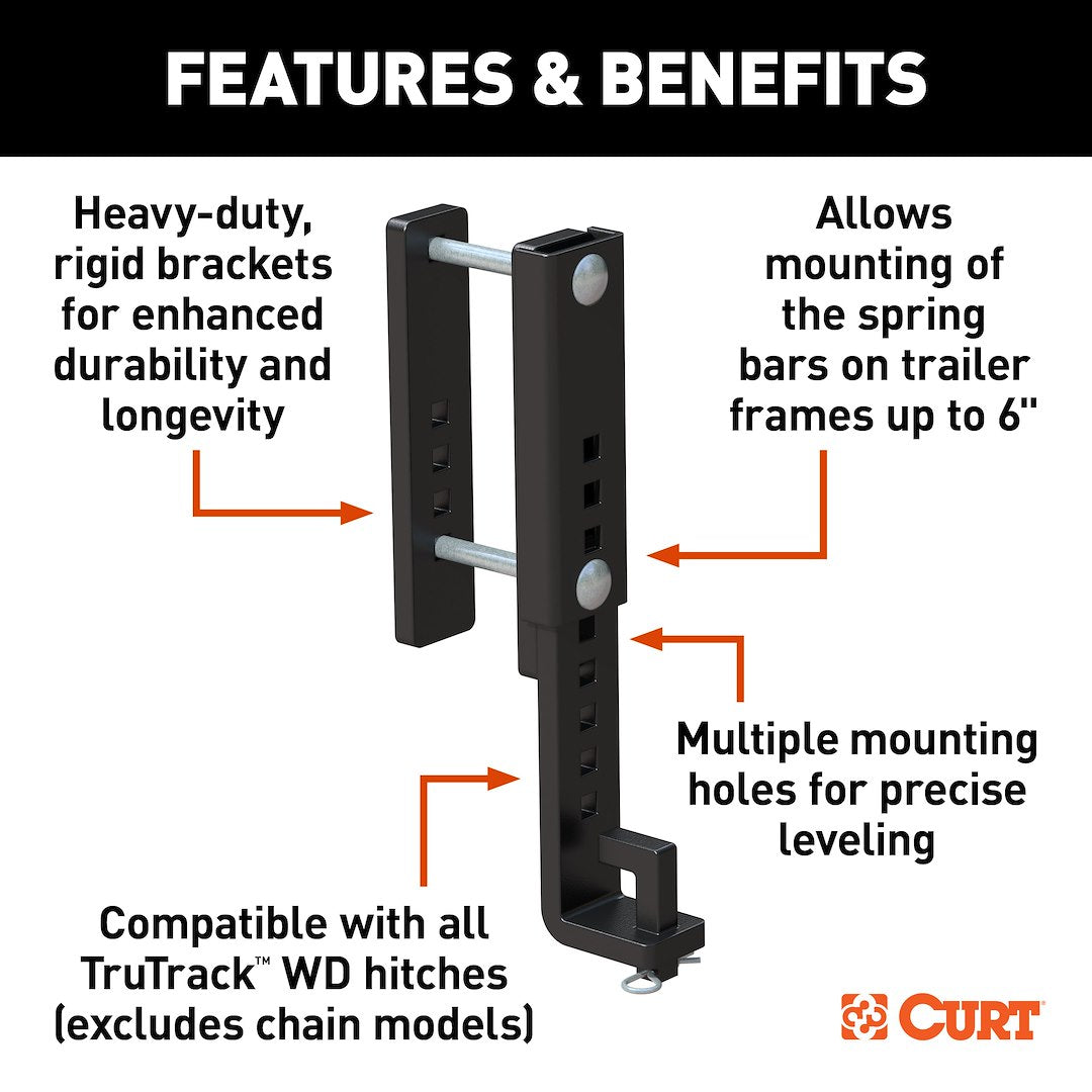 CURT 17517 TruTrack Spring-Bar Brackets, Pair - image 2