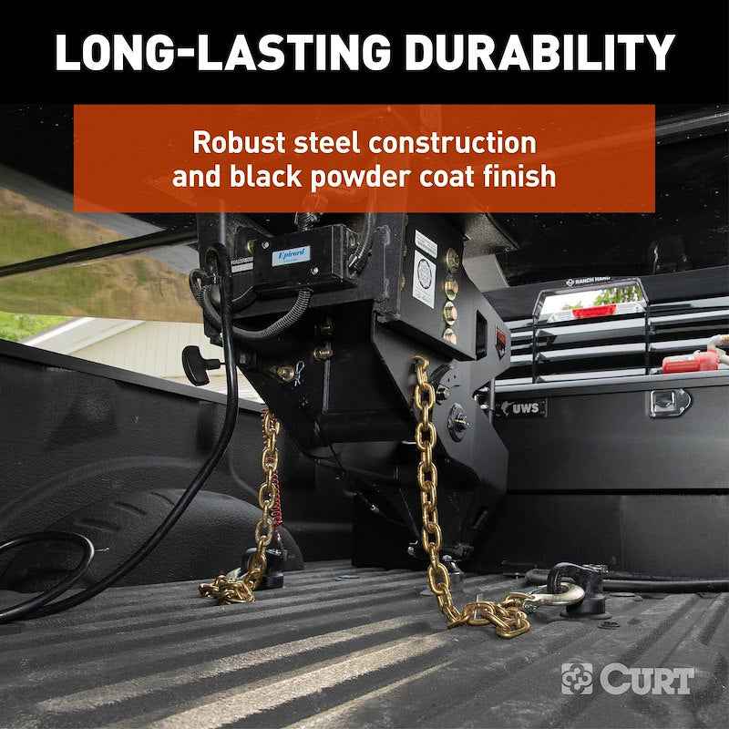 CURT Helux Gooseneck Pin Box 2024044577 – 20000 lb Coil Spring Air-Ride Coupler