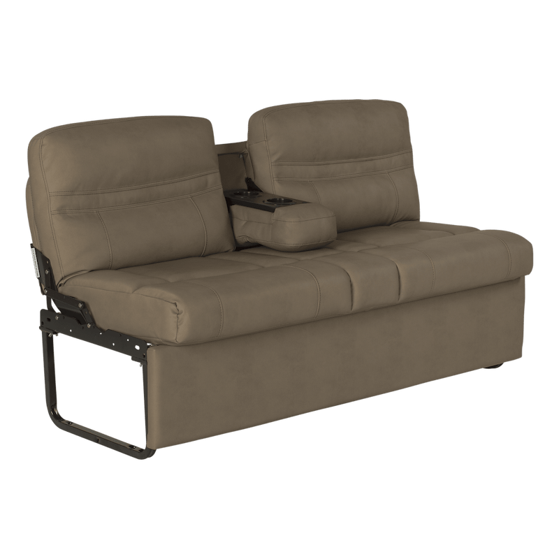 62” Jackknife RV Sofa – Grummond Tan – with Fold-Down Center