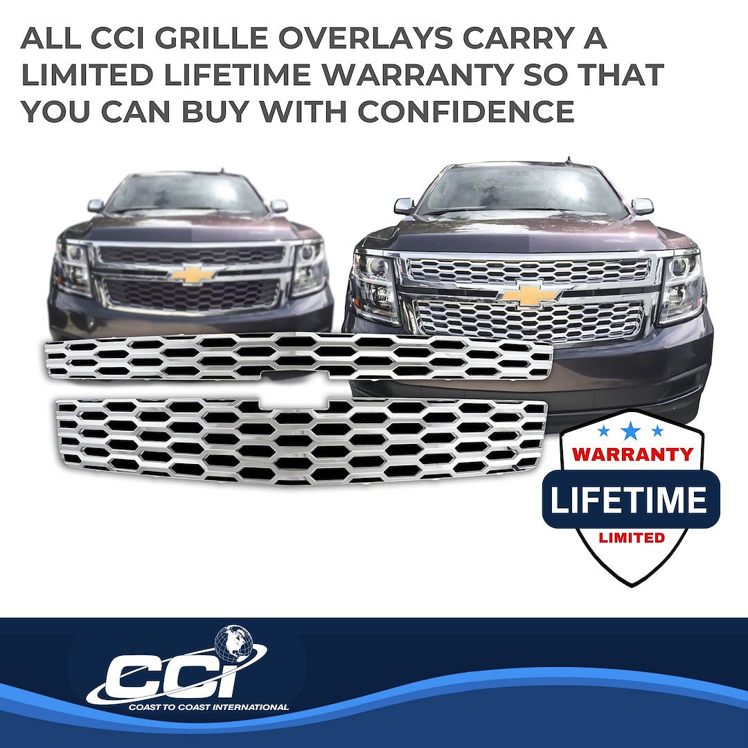 Coast To Coast GI127 Chrome Tahoe/Suburban Grille Overlay - image 3