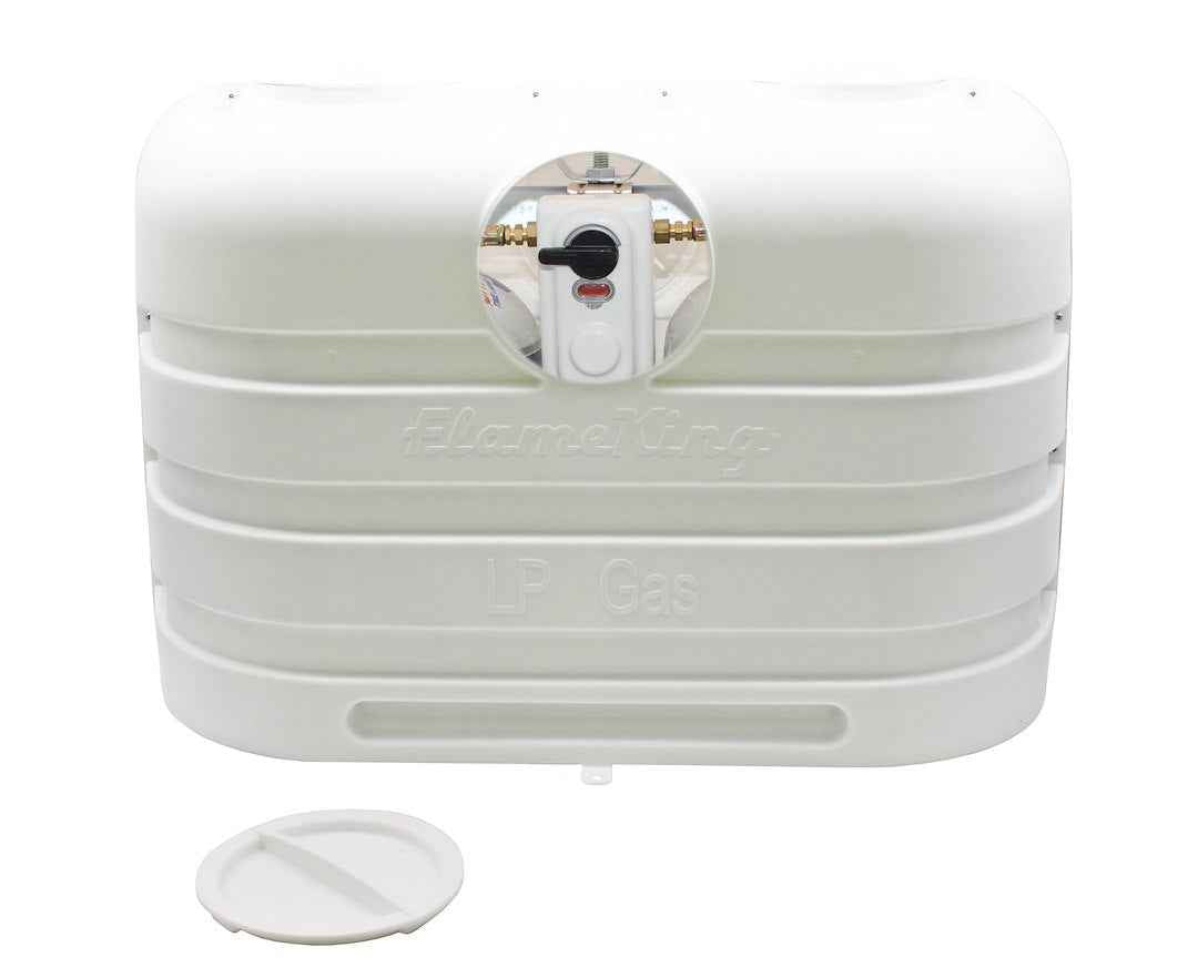 Flame King PCCRV20WHT Dual 20-lb Propane Tank Cover - White