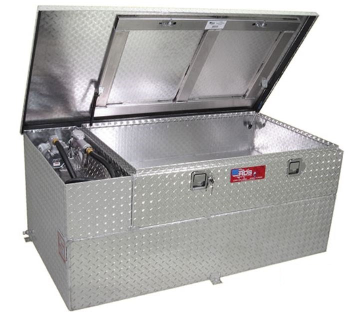 RDS 72855 90 Gallon Aluminum Combo Fuel Transfer Tank & Tool Box