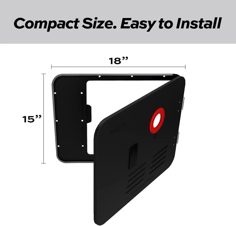 Fogatti FSBDA-1518 Water Heater Access Door Conversion Kit Black 15 Inch x 18 Inch