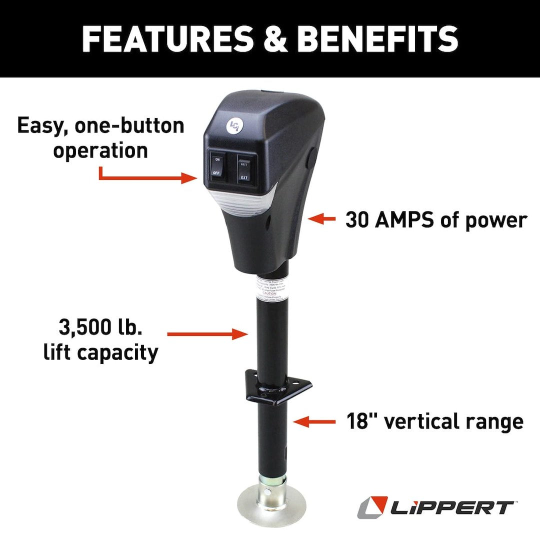 Lippert Components 285318 Trailer Tongue Jack - image 3