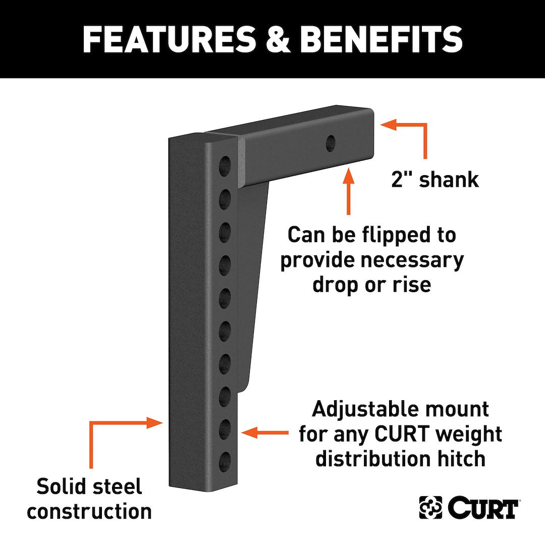 Curt 17123 Weight Distribution Hitch Shank - image 2