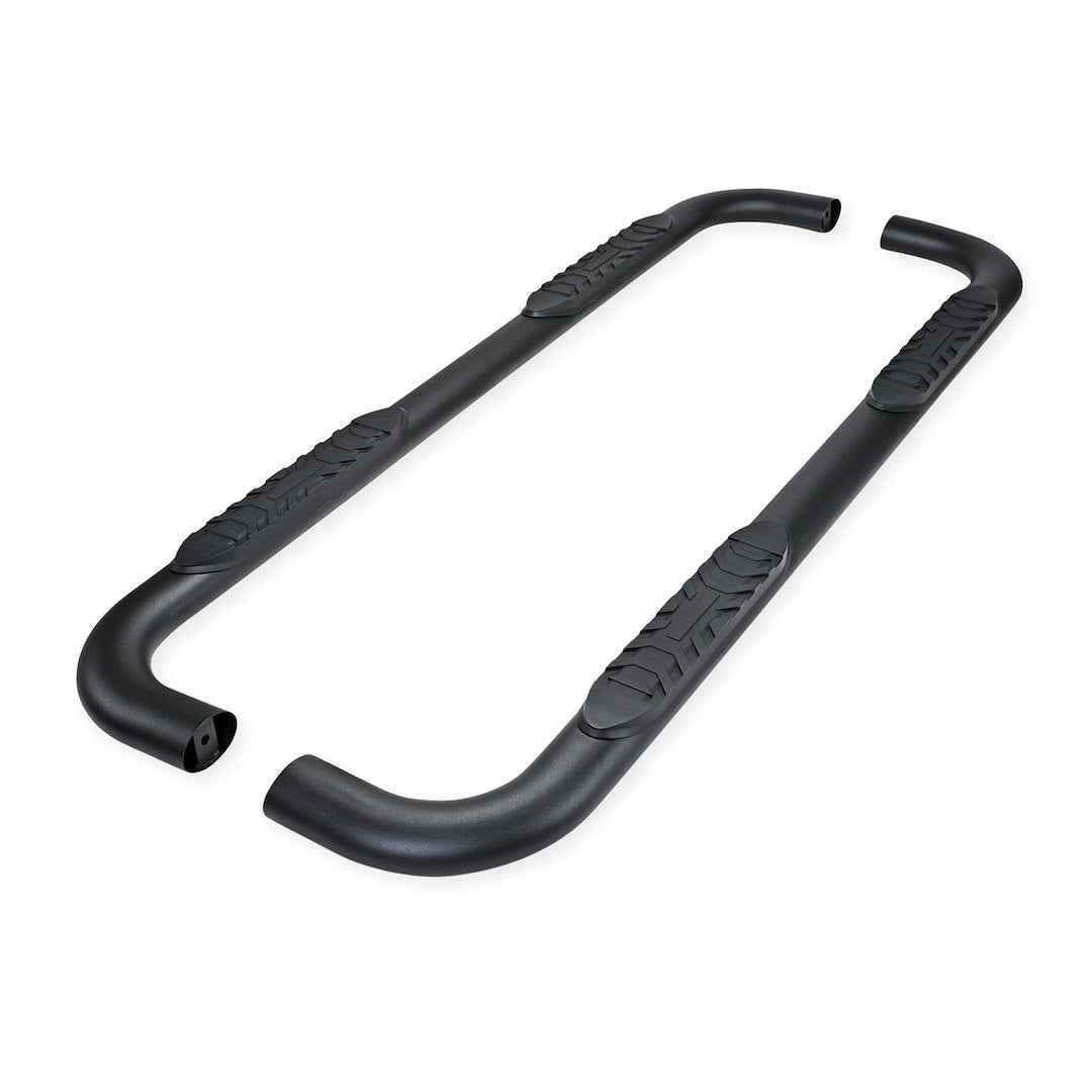 TrailFX A1012B 4 in Oval Nerf Step Bars - Black, 300 lb