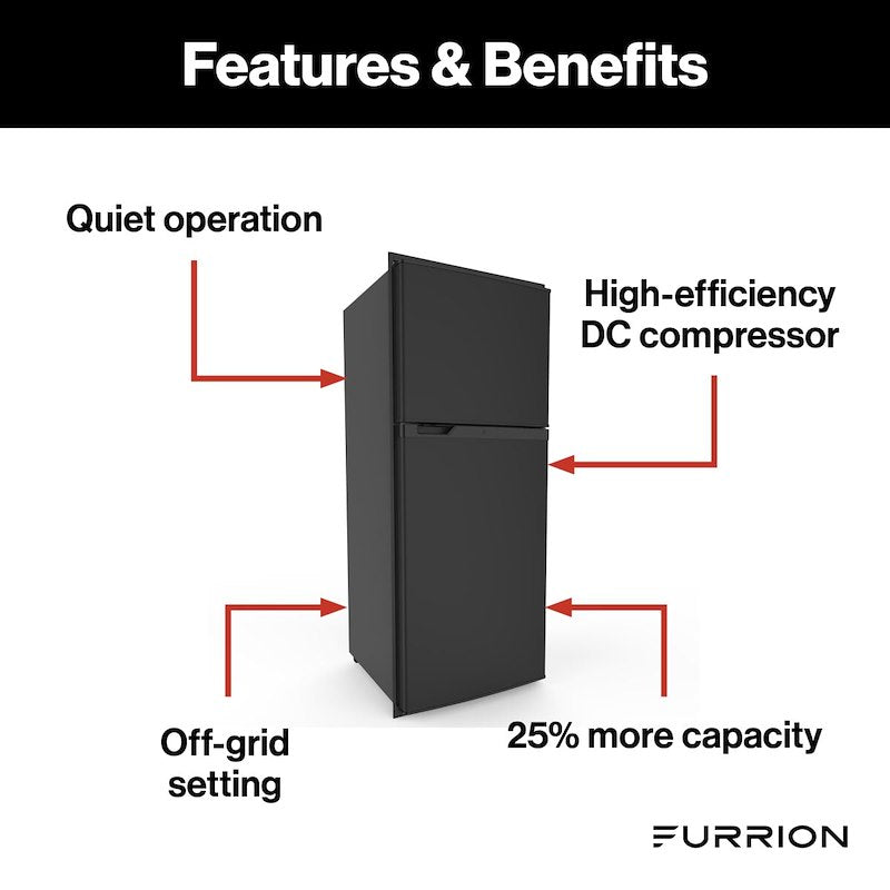 Furrion Arctic FCR10DCGTA-BL 12V DC RV Refrigerator – 10 Cu. Ft.