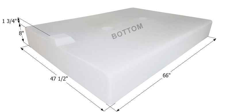 106 Gallon Fresh Water Tank 14380 – 66" W x 47-1/2" L x 8" H ICON