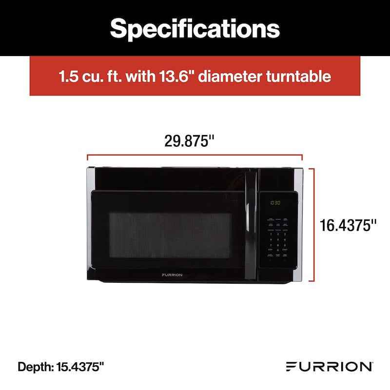 Furrion FMCM15A-BL Over-The-Range Convection Microwave Oven 1.5 Cu Ft