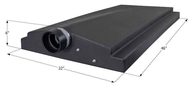 ICON 15271 Waste Holding Tank 20 Gallon 46 x 22 x 6 Inch Black RV Black & Gray